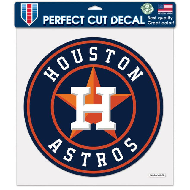 Calcomanía de color de corte perfecto de los Houston Astros de 12" x 12"