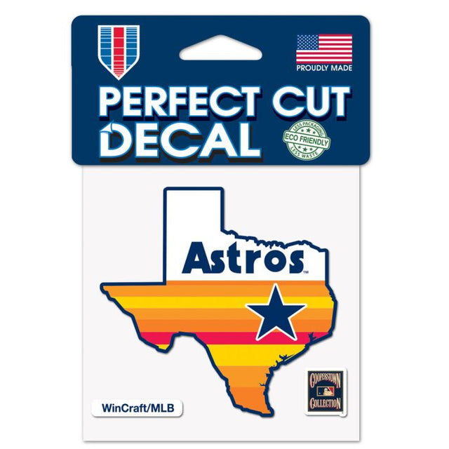 Houston Astros Retro Perfect Cut Color Decal 4" x 4"