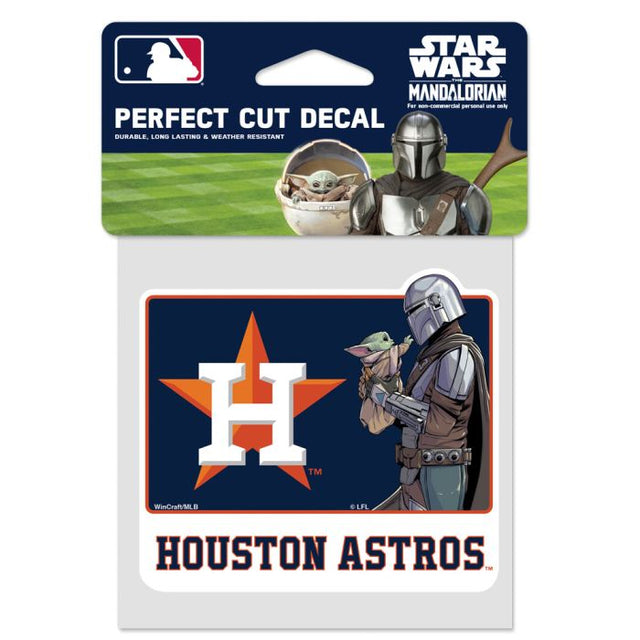 Houston Astros / Star Wars Mandalorian Perfect Cut Color Decal 4" x 4"