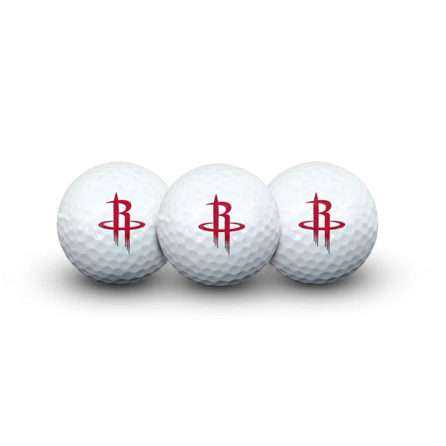 3 pelotas de golf de los Houston Rockets en formato concha