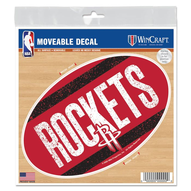 Calcomanía para todas las superficies de los Houston Rockets, 6" x 6"