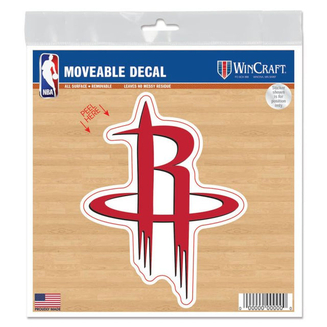 Calcomanía para todas las superficies de los Houston Rockets, 6" x 6"
