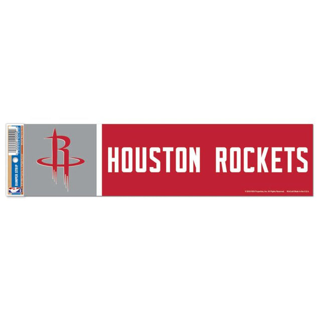 Tira de parachoques de los Houston Rockets de 3" x 12"