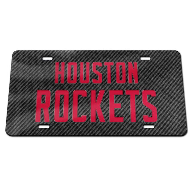Matrícula acrílica especial de carbono de los Houston Rockets