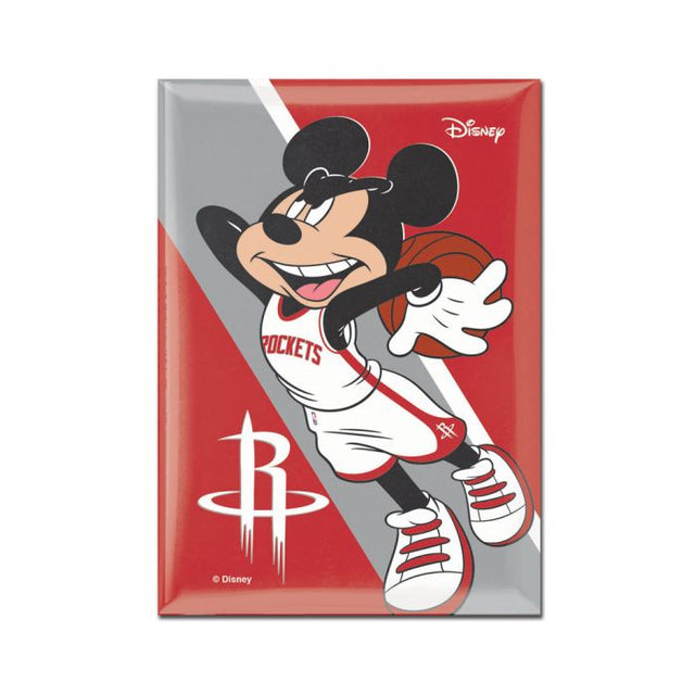 Imán metálico de los Houston Rockets/Disney de 2,5" x 3,5"