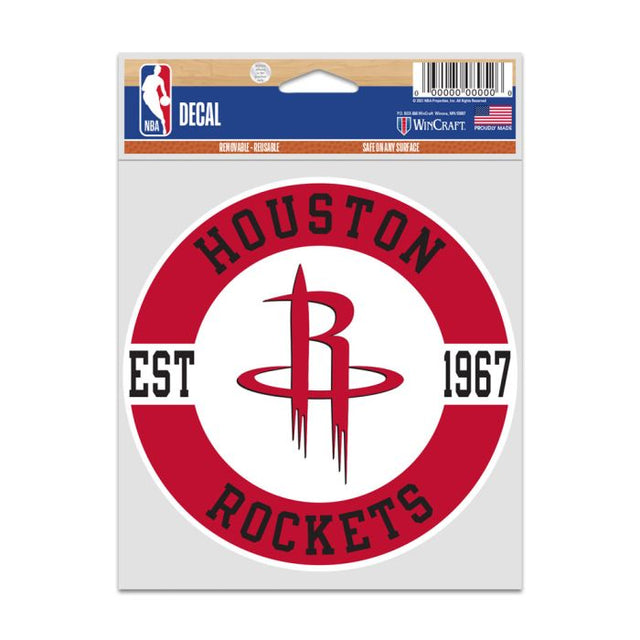 Calcomanías para fanáticos de los Houston Rockets de 3,75" x 5"