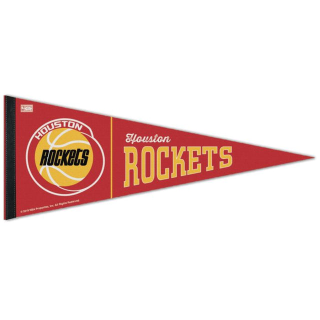 Banderín premium clásico de madera dura de los Houston Rockets/Hardwoods de 12" x 30"