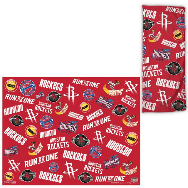 Envolturas para fanáticos con estampado disperso de los Houston Rockets y los Hardwoods