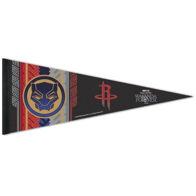 Banderín premium de MARVEL de los Houston Rockets/Marvel (C) 2022 de 12" x 30"