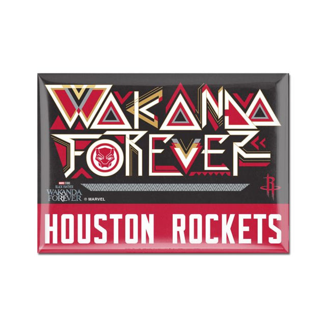 Imán de metal de Marvel de 2,5" x 3,5" de los Houston Rockets/Marvel (C) 2022