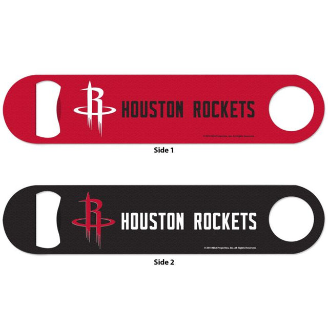 Abridor de botellas de metal de dos caras de los Houston Rockets