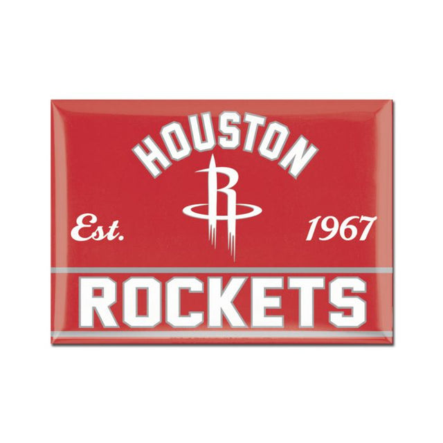 Imán de metal de los Houston Rockets de 2,5" x 3,5"