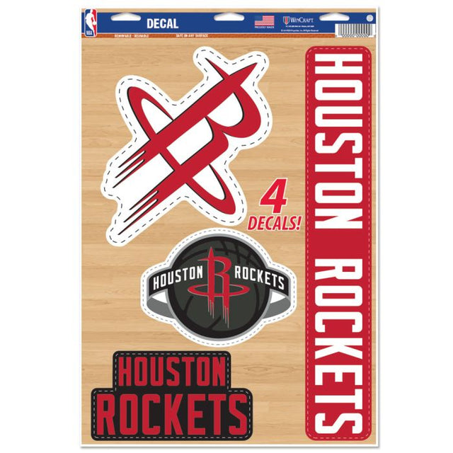 Calcomanía multiusos de los Houston Rockets de 11" x 17"