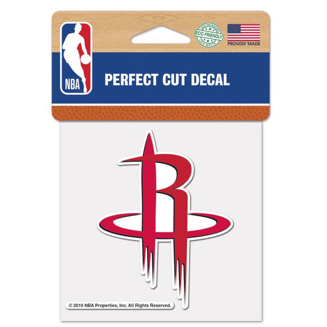 Calcomanía de color de corte perfecto de los Houston Rockets de 4" x 4"