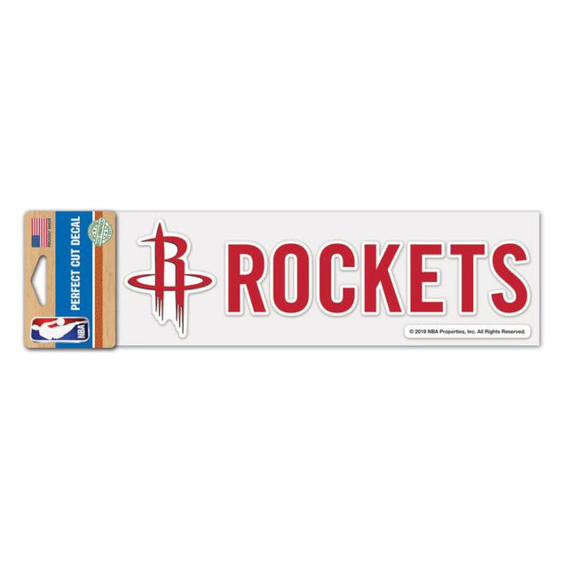 Calcomanías de corte perfecto de los Houston Rockets de 3" x 10"