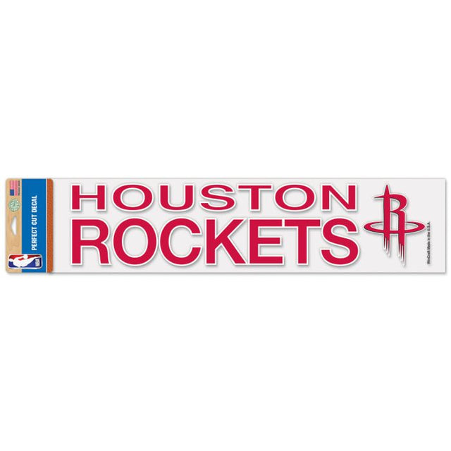 Calcomanías de corte perfecto de los Houston Rockets de 4" x 17"