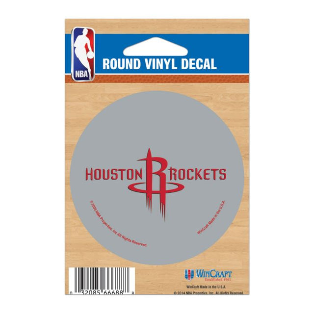 Calcomanía de vinilo redonda de los Houston Rockets de 3" x 3"