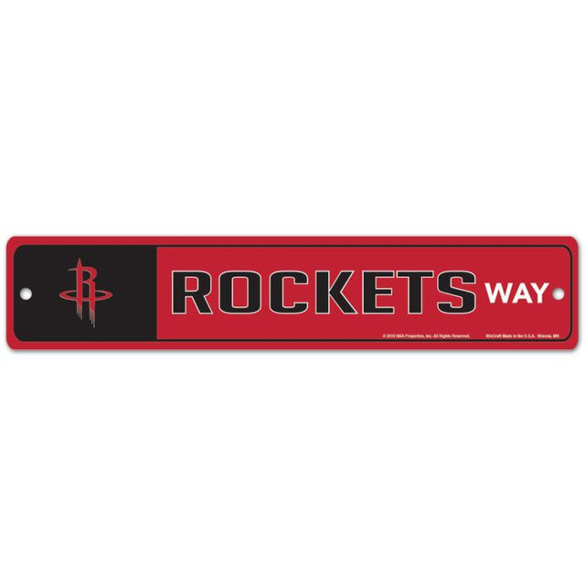Letrero de calle/zona de los Houston Rockets de 3,75" x 19"