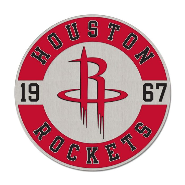 Tarjeta de joyería con pin esmaltado de colección de la ronda 1 de los Houston Rockets