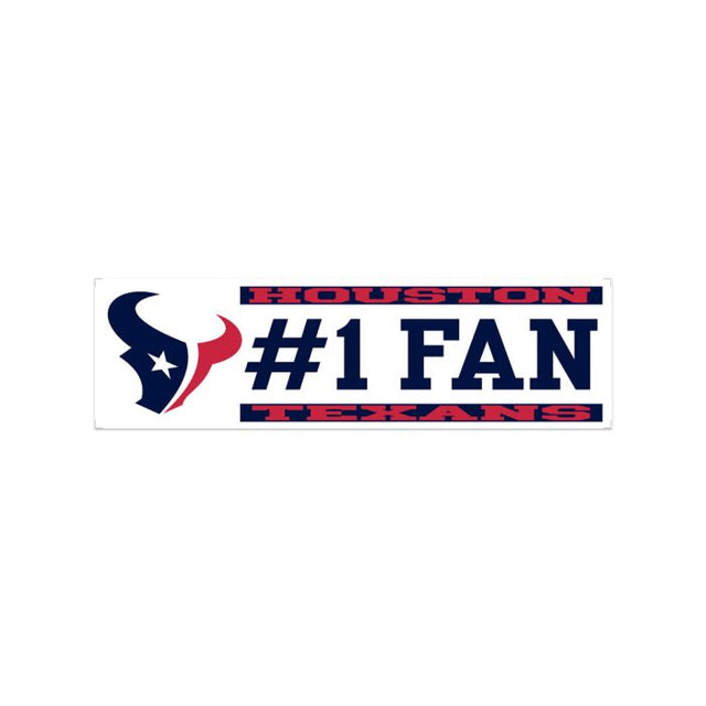 Houston Texans #1 FAN Window Decals 3" x 10"