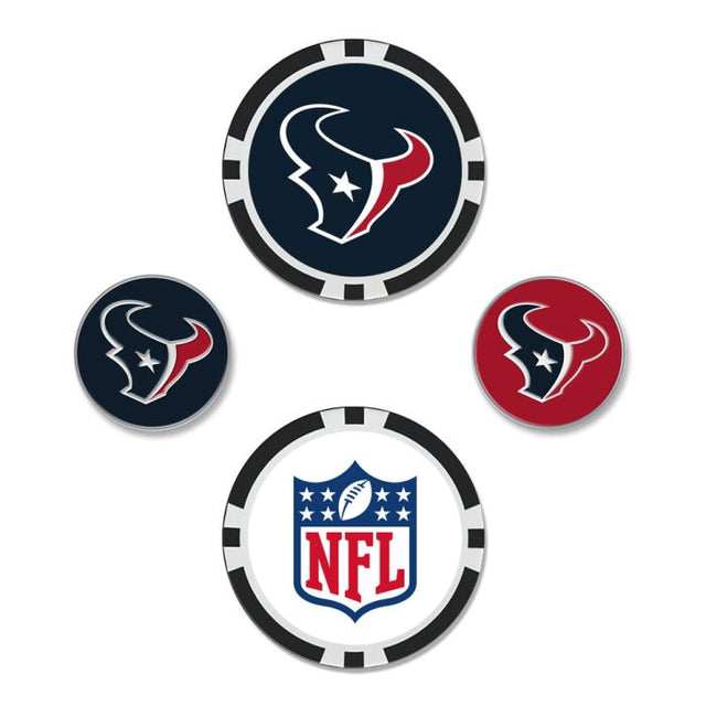 Juego de cuatro marcadores de pelota de los Houston Texans