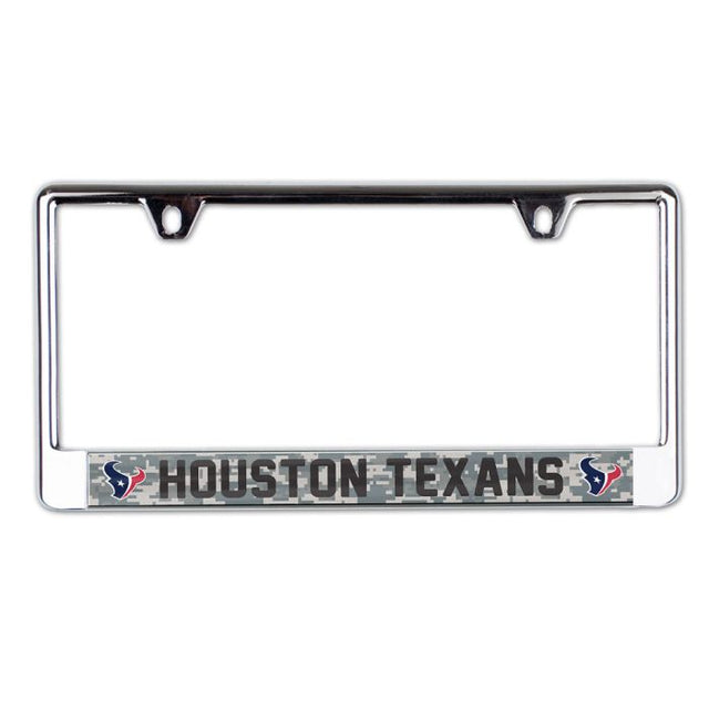 Houston Texans CAMO Lic Plate Frame B/O Printed
