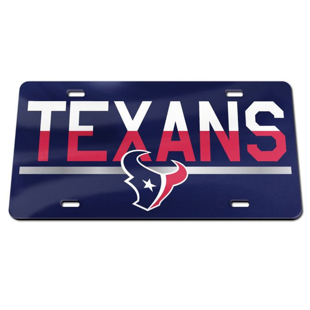 Matrícula acrílica especial COLOR DUO de los Houston Texans