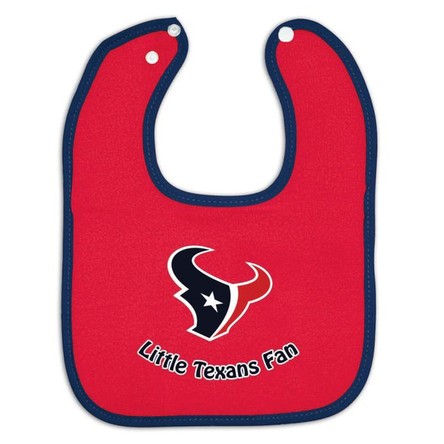 Babero para bebé con broches de presión de colores de los Houston Texans