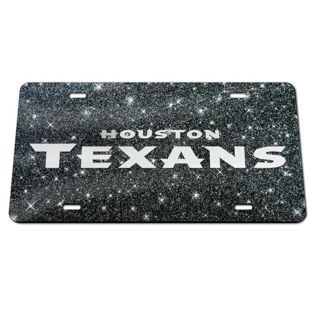 Houston Texans GLITTER BACKGROUND Acrylic Classic License Plates