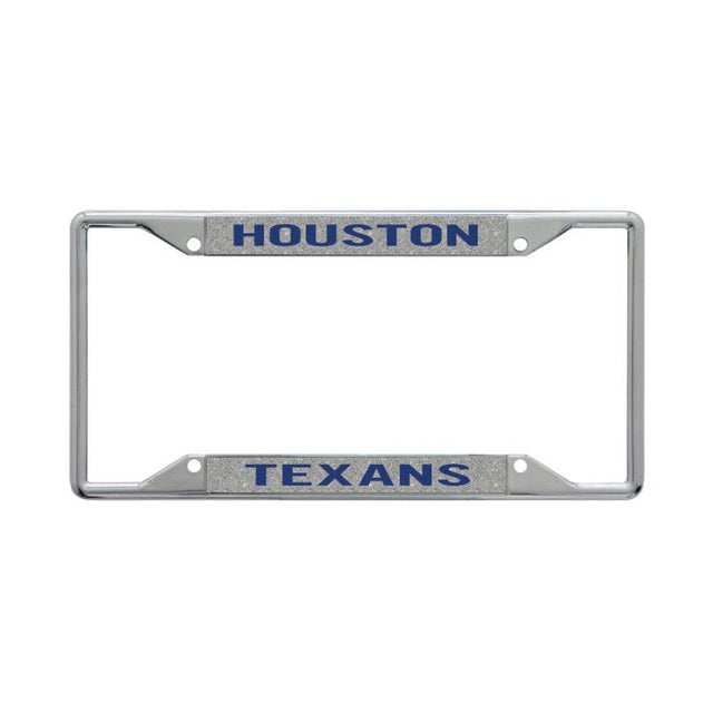 Houston Texans GLITTER BACKGROUND Lic Plt Frame S/S Printed