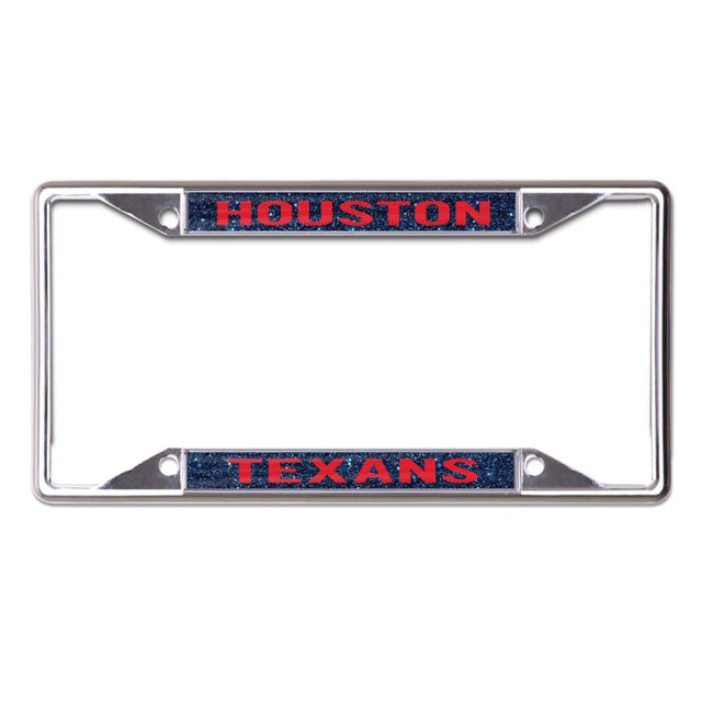 Houston Texans GLITTER BACKGROUND Lic Plt Frame S/S Printed