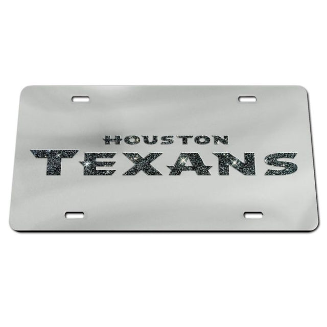 Houston Texans GLITTER LETTERS Acrylic Classic License Plates