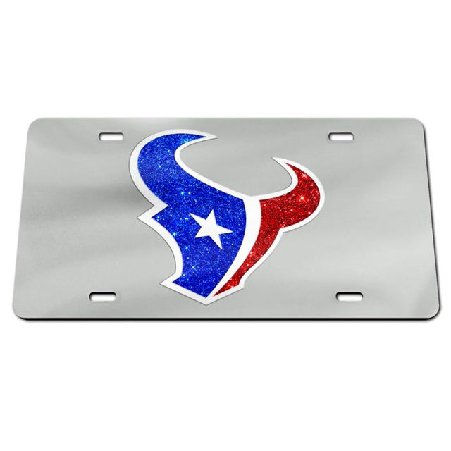 Houston Texans GLITTER LOGO Acrylic Classic License Plates