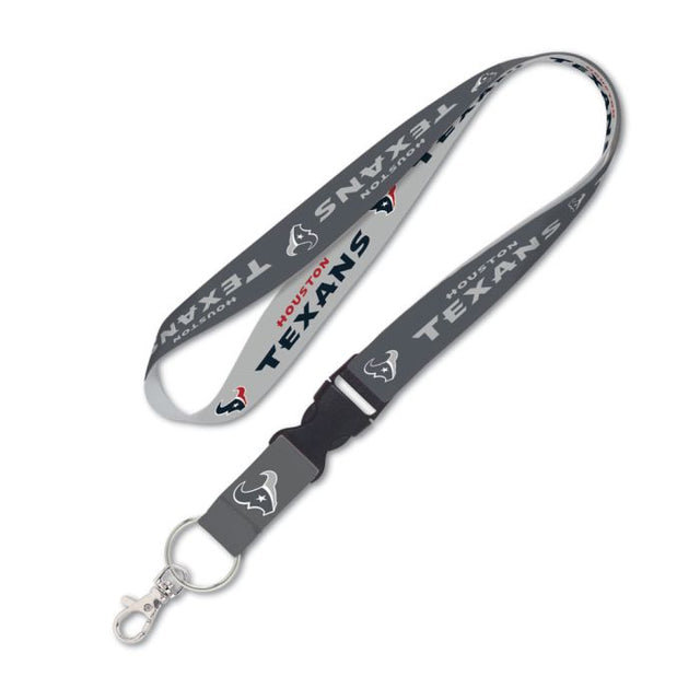 Houston Texans Gray Lanyard w/detachable buckle 1"