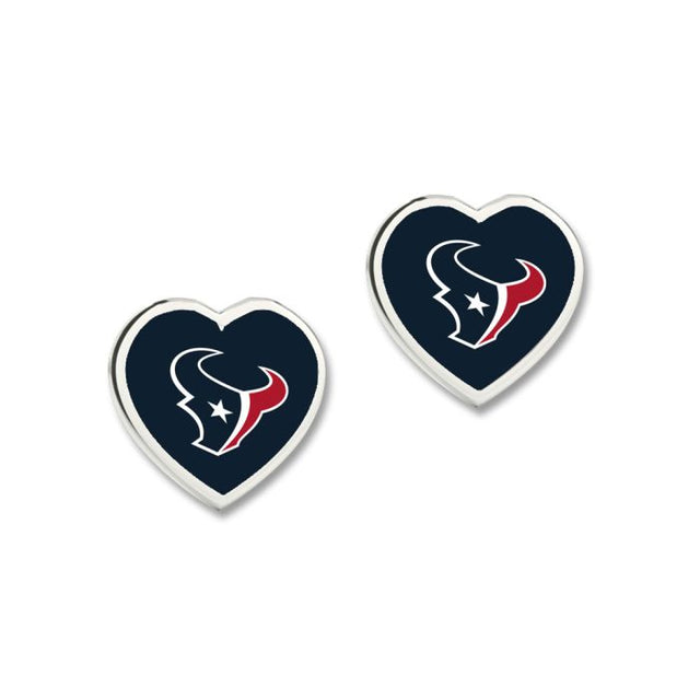 Houston Texans HEART POST Earrings w/3D Heart
