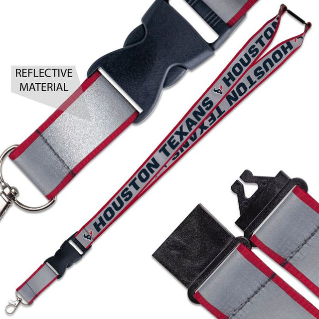 Houston Texans Lanyard w/ Buckle Reflective 1"