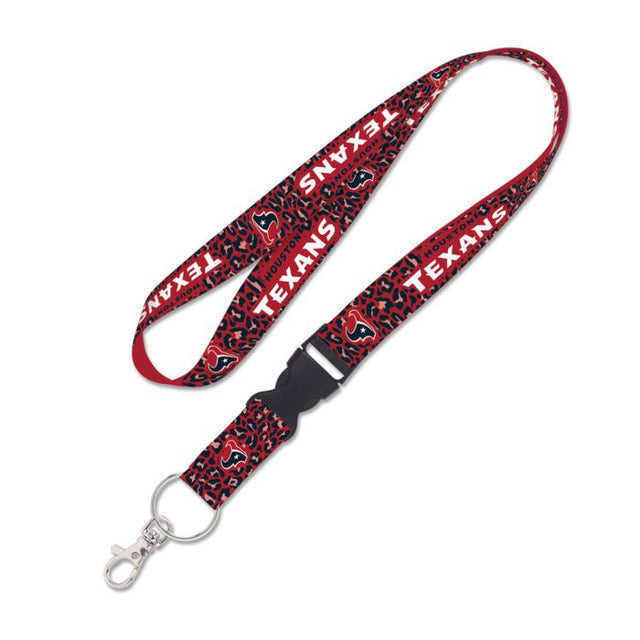 Cordón de leopardo de los Houston Texans con hebilla desmontable de 1"