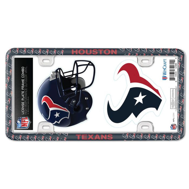 Houston Texans License Plate Thin Frame - Plastic w/Decal