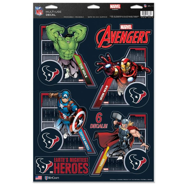Calcomanía multiusos de Marvel de Houston Texans/Marvel (C) 2021 de 11" x 17"