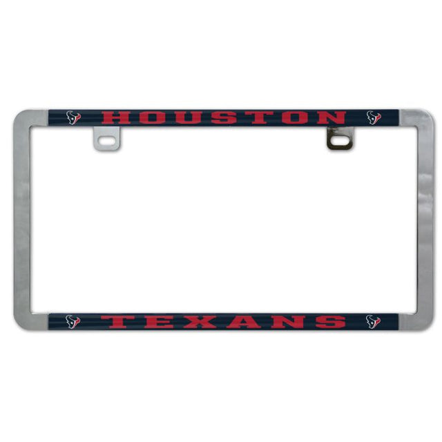 Houston Texans Metal Lic. Plate Frame Slim