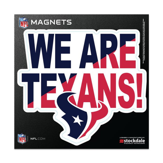Imanes para exteriores con el lema de los Houston Texans, 6" x 6"