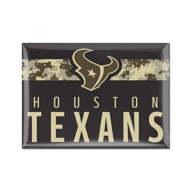 Imán de metal estándar de los Houston Texans de 2,5" x 3,5"