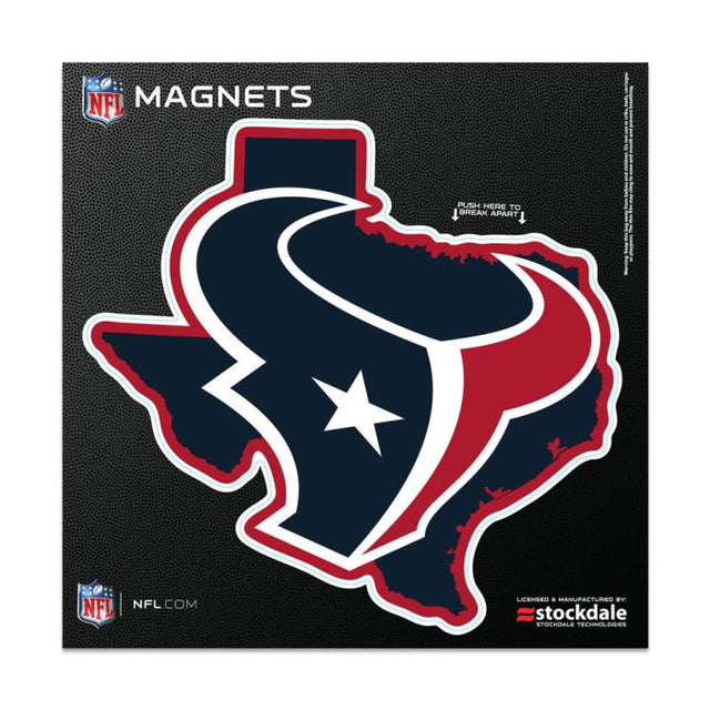 Imanes para exteriores del estado de Houston Texans de 6" x 6"