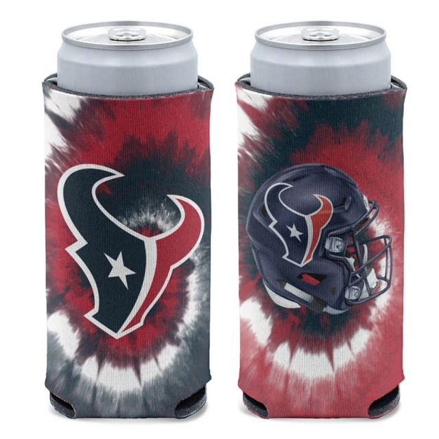 Enfriador de latas delgado de 12 oz con teñido anudado de los Houston Texans