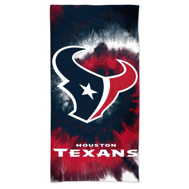 Toalla de playa teñida con efecto tie dye Spectra de Houston Texans, 30" x 60"