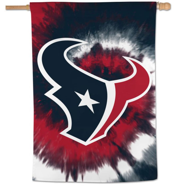 Bandera vertical teñida de los Houston Texans de 28" x 40"