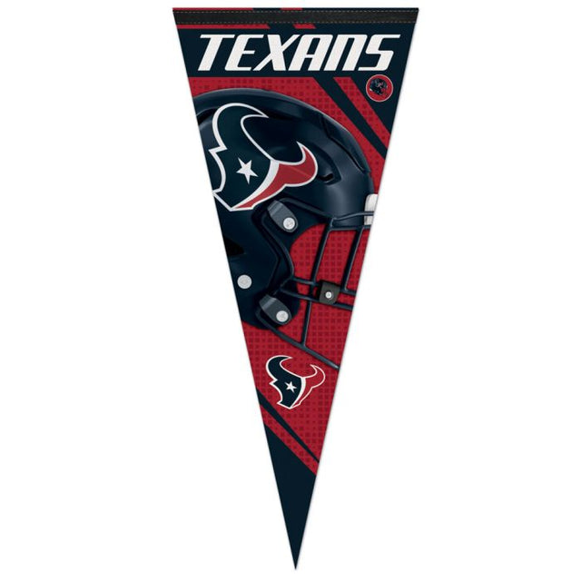 Banderín premium de rayas verticales de los Houston Texans de 17" x 40"