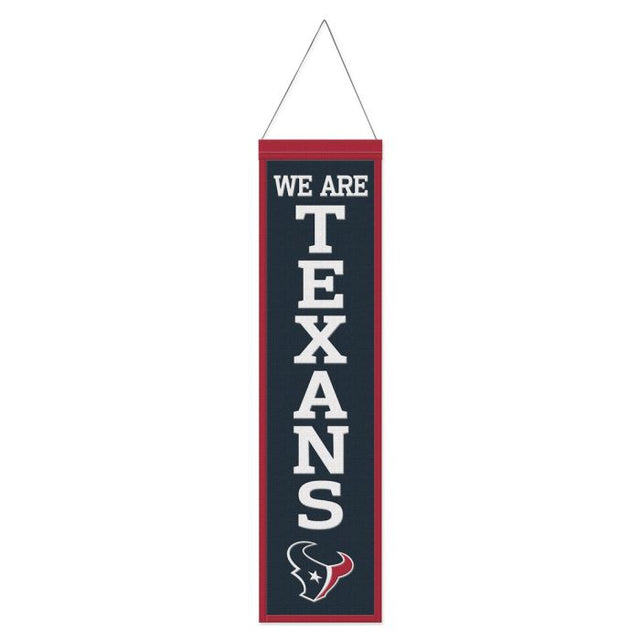 Bandera de lana de los Houston Texans de 20 x 81 cm