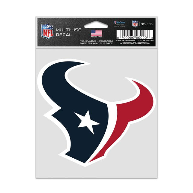 Calcomanías para fanáticos con el logotipo de los Houston Texans de 3,75" x 5"