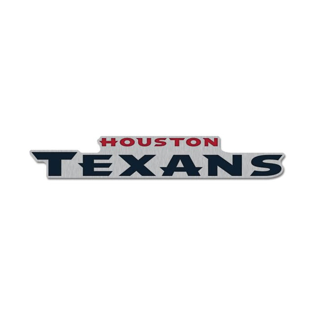 Tarjeta de joyería con pin esmaltado de colección con la marca denominativa de los Houston Texans